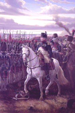 Napoleon inspecting the troops